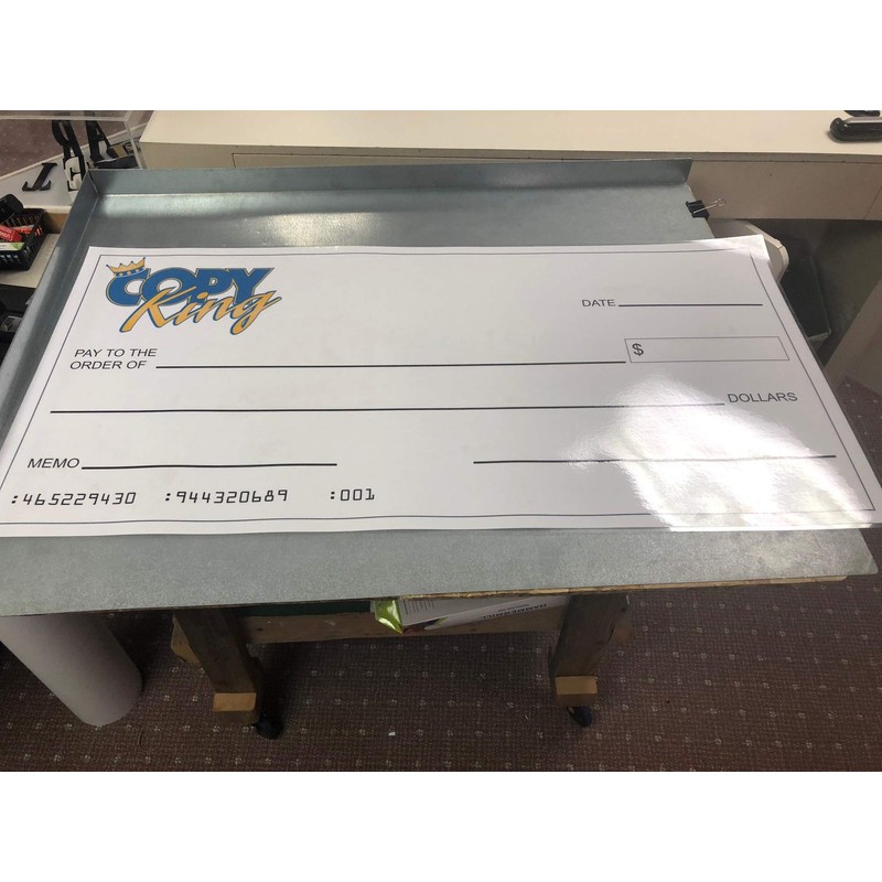Custom Logo Huge Dry Erase Presentation Check, Customize Big Checks