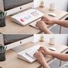 Small Glass Desktop Whiteboard Dry-Erase-Board - Computer Keyboard Stand White