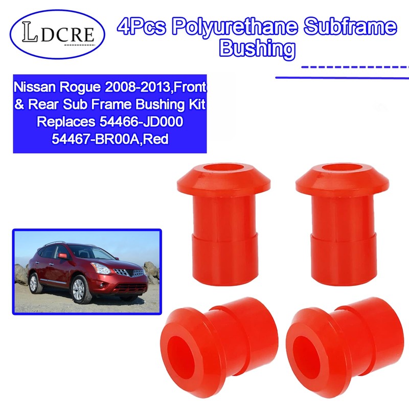 4Pcs Polyurethane Subframe Bushing Kit,Compatible With Nissan Rogue 2008-2013,Front &