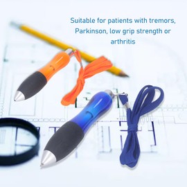 Wide Body Ballpoint Pens, Pack of 5, Large Thick Ballpoint Pens, Fat Heavy Pens, Large Pens with Wide Handle, for Parkinson's Arthritis (Orange)