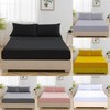EV DEKOR Extra Deep Fitted Sheet Single, Black - Deep