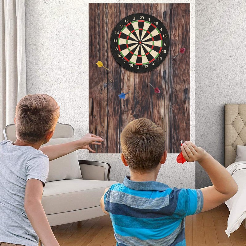 CODOHI Dart Board Wall Protector Felt Wood Grain Foldable Dart
