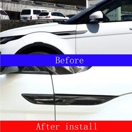 YIWANG Set of 4 ABS Chrome Side Door Trim for Range Rover Evoque 2012-2018 Car Accessories (Black Gloss)