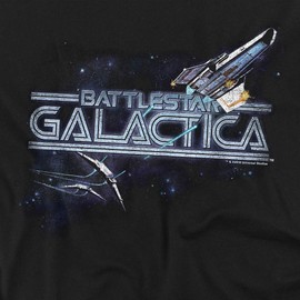 Battlestar Galactica Cylon Pursuit Unisex Adult T-Shirt, Black, X-Large