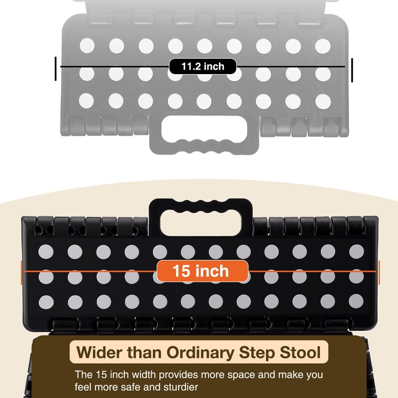 Korpai 5" Folding Step Stool for Adults and Kids 15-Inch