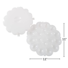 Classic Cuisine Trays w/Snap 36 Deviled Lid – Set of 2 Platters Hold 18 Egg Container for Refrigerator or Carrying to Parties, 11" x 11" x 2", White