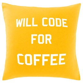 Hippowarehouse Will code for coffee Printed bedroom accessory cushion cover case 41x41cm