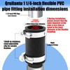 QruiLanTu 3 Pcs 1 1/4" Flexible Pvc Pipe Coupling with