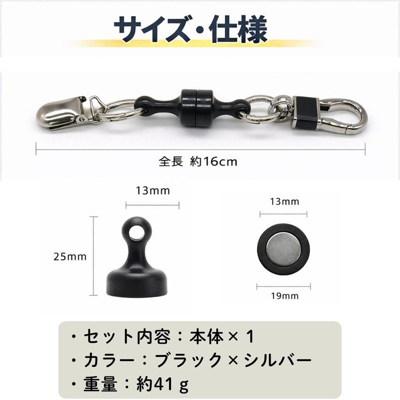 [number-kp] Strong Magnetic Putter Cover Holder, Clip Fixed, Black