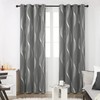Deconovo Grey Curtains 46 x 54 Inch Drop Foil Printed
