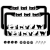 Cat License Plate Frame - 2 Pack Aluminum Metal License