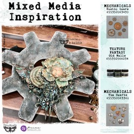 Prima Marketing Mechanicals Metal Embellishments by Finnabai-Rustic Gears, Other, Multicoloured, 0.63x11.43x20.32 cm