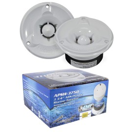2X Audio Pipe Marine Grade Waterproof Tweeter 600 Watts APSW-3750, White