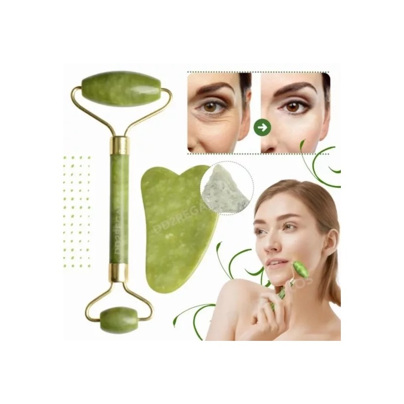 Codalis Rodillo Jade + Guasha + 10 Mascarillas Faciales Skin