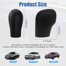 Ziciner 2 piezas de cubierta para palanca de cambios de coche, accesorios de protección de cambio automático de silicona elástica, pomo antideslizante para palanca de cambios, decoración interior de