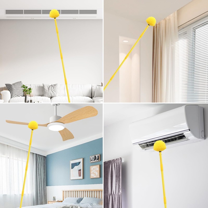 JAOTREL Dusters for Cleaning, Cobweb Duster with Extension Pole, Medium
