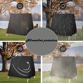 PLUSLEYSC Outdoor Swing Cover, A-Frame Patio Swing Furniture Covers, Outdoor Furniture Porch Cover Waterproof Uv Resistant Protector(72''LX67''WX55''H) (Black)