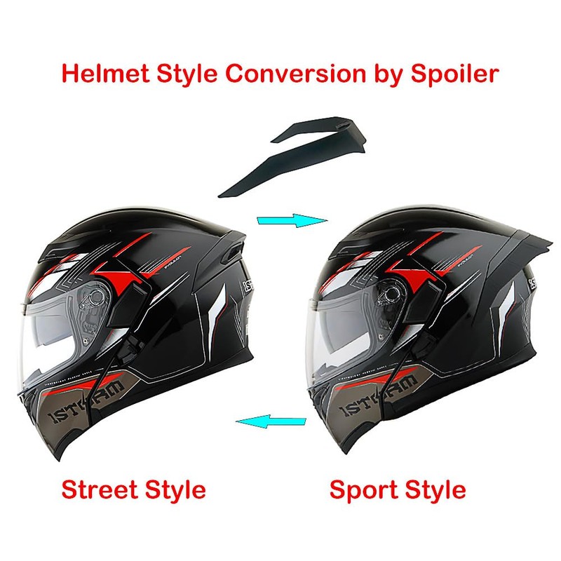 1Storm Motorcycle Modular Full Face Flip up Dual Visor Helmet