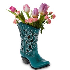 Hobby Lobby Turquoise Cowboy Boot Vase