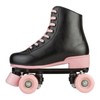 XUDREZ Roller Skates for Girls and Women, Black PU Leather