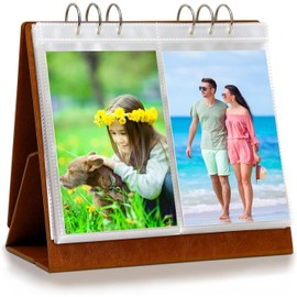 120 Pockets of 4x6 Pictures Photo album Double-Side Displaying 4x6 Flip Photo Album on Stand Vertical 4x6 Family Photo Album Desktop Display