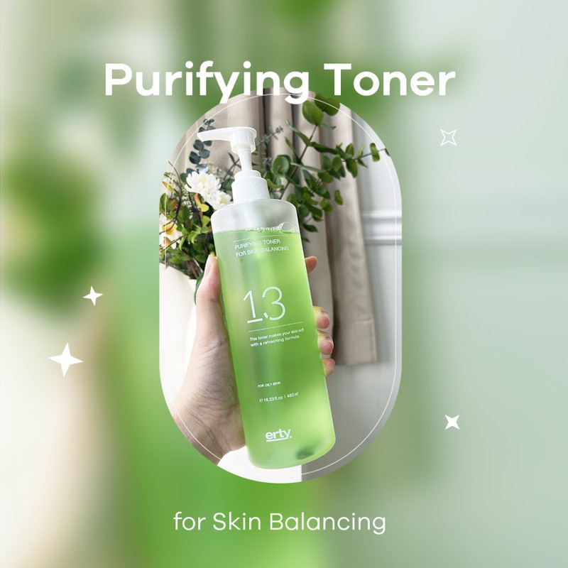 Erti 13 Purifying Toner for Skin Balancing 480ml Multi-combination, for