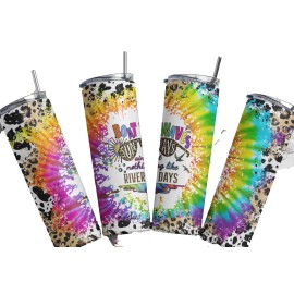 Unbranded Boat Waves Summer Rays River Life  Boating 20oz Tumbler Insulated Travel Mug