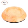 4Pcs Beech Wood Round Piano Foot Pads Set Upright Piano