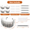 Beileqi 4 Pcs Adhesive Clear Inside Cabinet Door Organizer Wall