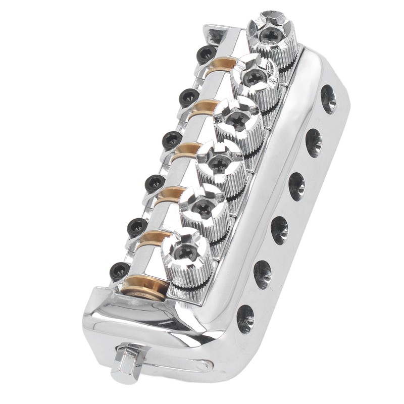 Headless Guitar Bridge Tailpiece 6 String Saddle with Worm Involved