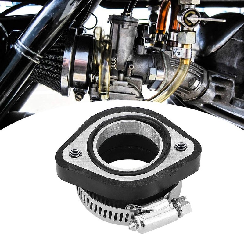 Qiilu 28mm Carburetor Gasket Motorcycle Rubber Carburetor Adapter for VM24