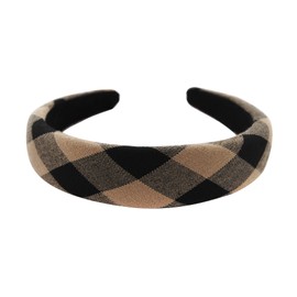 axy Wide Headband with Fabric Padded – Women's Beautiful Headband Hair Accessories Headband HRK9 (Brown)