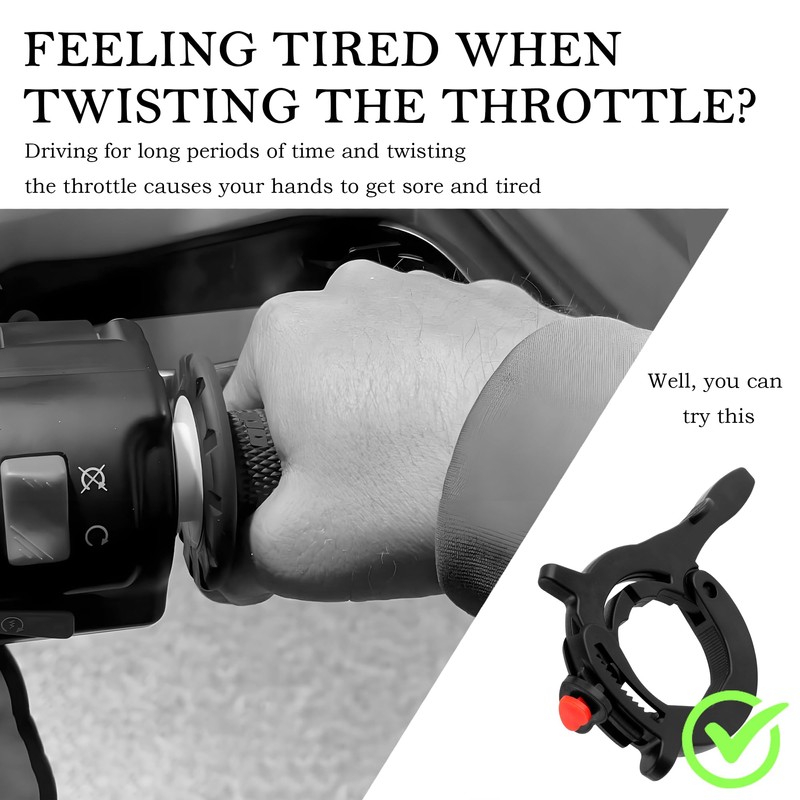 OFBAND Motorcycle Cruise Control Throttle Lock with Adjustable ID of