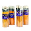 Dynasty B-1400-AF Long Wood Handle Brush Set, Assorted Sizes, Yellow,