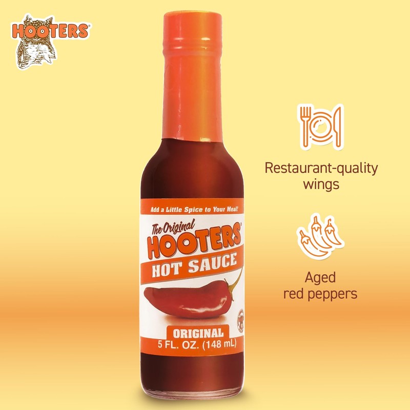 The Original Hooters Hot Sauce - Ideal for Spreads, Crackers