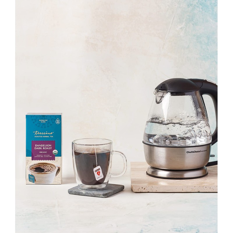 Teeccino Dark Roast Dandelion Tea - Rich & Roasted Herbal