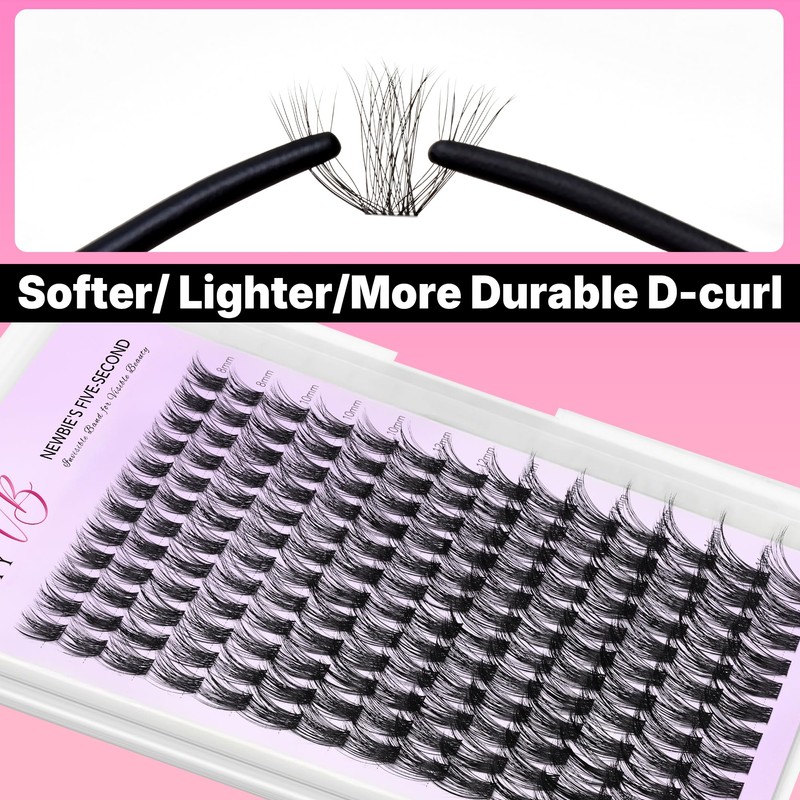 VEYESBEAUTY Eyelash Extensions Cluster Lash Extension Bomb 8-16 mm