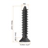 uxcell M3 x 16mm Wood Screws Phillips Flat Head Carbon