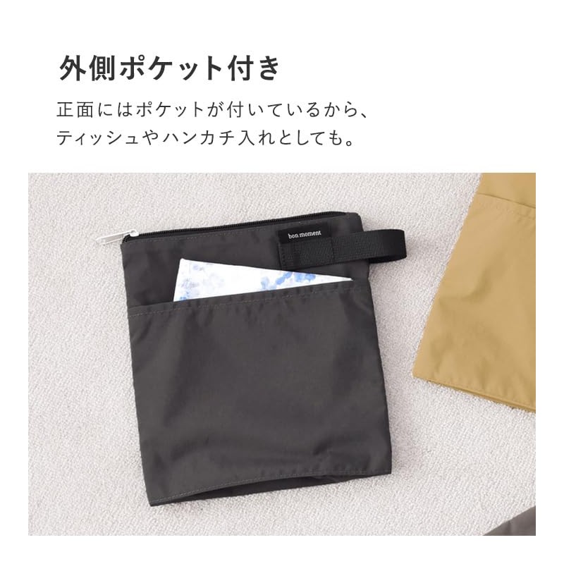 bon moment Thin Insulated Mini Pouch/Bonmo Man (Charcoal Navy)