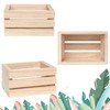Aweyka 4 Pack Mini Rustic Wooden Crates, Decorative Wood Crates