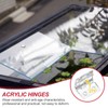 MECCANIXITY Small Acrylic Hinges Plastic Clear Hinge 35 x 25