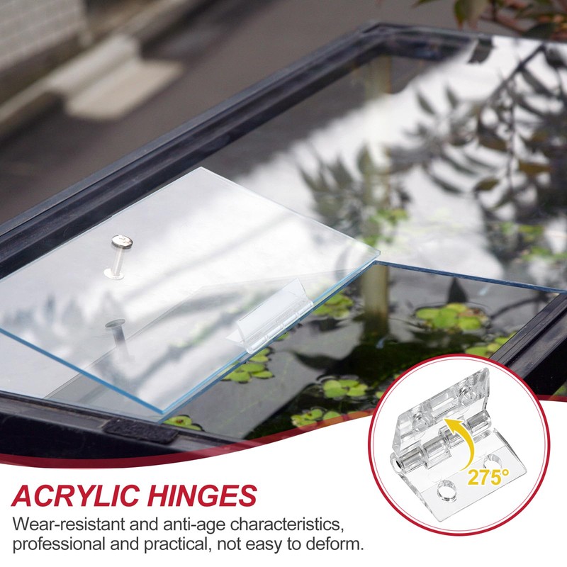 MECCANIXITY Small Acrylic Hinges Plastic Clear Hinge 35 x 25