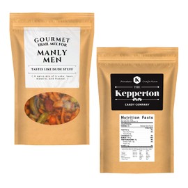 Kepperton Gourmet Trail Mix for Manly Men - Snack Gift Ideas for Dad - Funny Gift for Dad from Daughter - Daughter to Dad Gift Ideas - Cute Gifts for Brother - Man Glitter - Kids Gift to Dad - Unique Present for Hard Working Husband