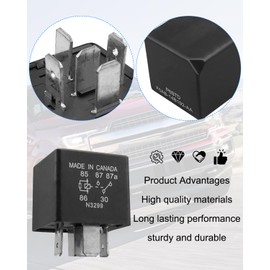 5-Pin Relay Fit for Ford Replace P6SDT FOAB-14B192-AA, 40A 12VDC Electrical System Relay