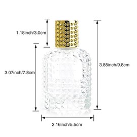 Enslz 50ml Refillable Clear Glass Luxury Spray Perfume Bottle Empty Atomizer Bottle Makeup Tool 2pcs Free Funnel Filler