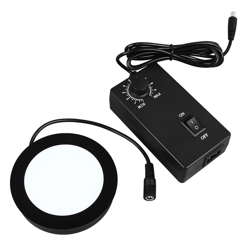 Microscope Bottom Light LED Adjustable Illumination Round Light Source 90‑260V