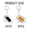 4-Piece Tyre Tread Depth Measuring Tool with Key Ring, Plastic
