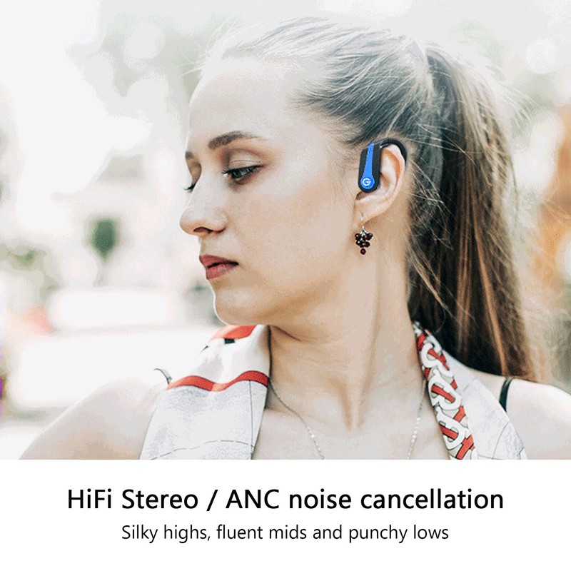 Sports Bluetooth 5.3 Earbuds IPX7 Waterproof Noise Reduction Wireless HiFi