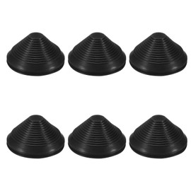 M METERXITY 6-Pack Rubber Grommets for Wiring 110mm Flexible Drill Hole Grommets Cable Cord Grommet Firewall Hole Plug for Cables/Wires Through Protection [Black, Tower-Shaped]