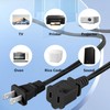 2-Prong Power Extension Cord Outlet Saver, US AC 2-Prong Male